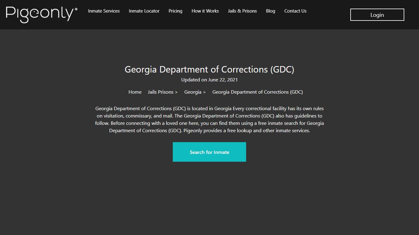 Georgia Department of Corrections (GDC) Inmate Search ...